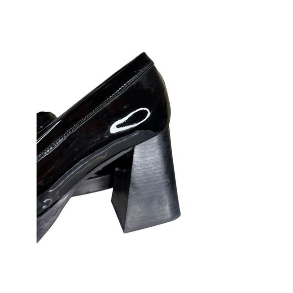 Alohas Take Off Black Patent Leather Loafers 90mm Heel Size 11 US / 41 EU - Picture 4 of 13